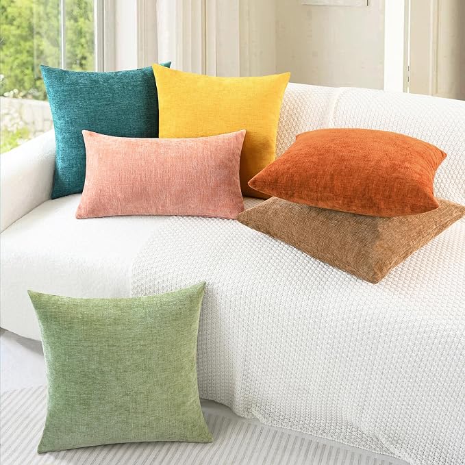 CaliTime Decorative Couch Throw Pillow Covers 18 X 18 Inches Teal | Pack of 4 - Image 2