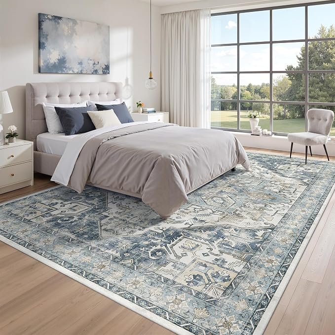 10x12 Area Rugs for Living Room, Large Washable Rug, Dining Room, Low Pile - Image 9