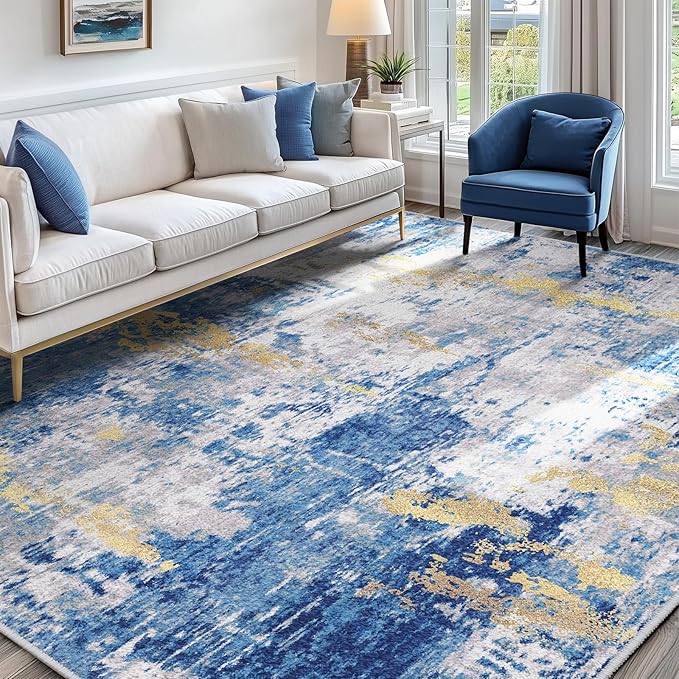 RELEANY Washable 8'x10' Abstract Area Rug by RELEANY