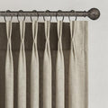 Topfinel Grey Beige Pinch Pleated Linen Curtains 84 Inch Length 2 Panels by Topfinel