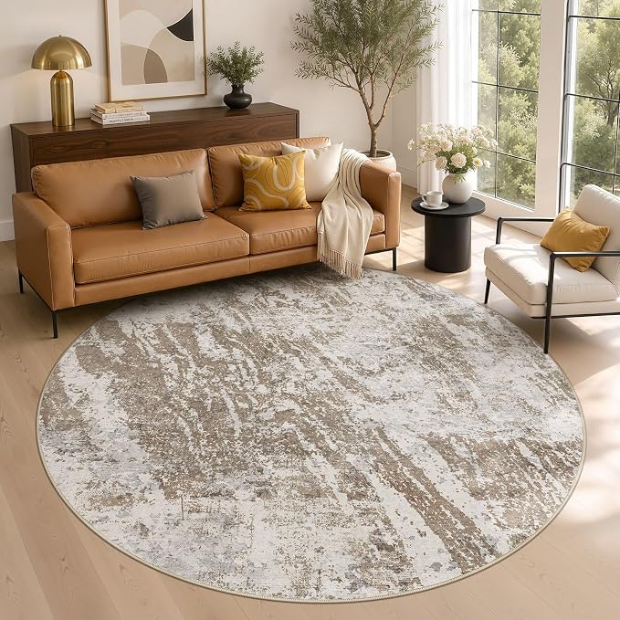 DMOYEST 8ft Round Washable Area Rug - Image 4
