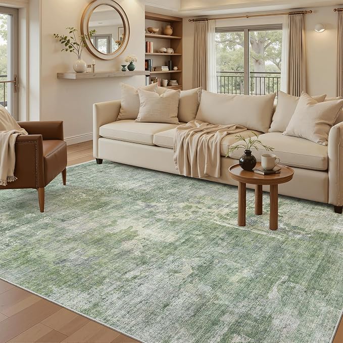 Soalmost Abstract Rug 5x8 Washable Area Rugs - Image 2