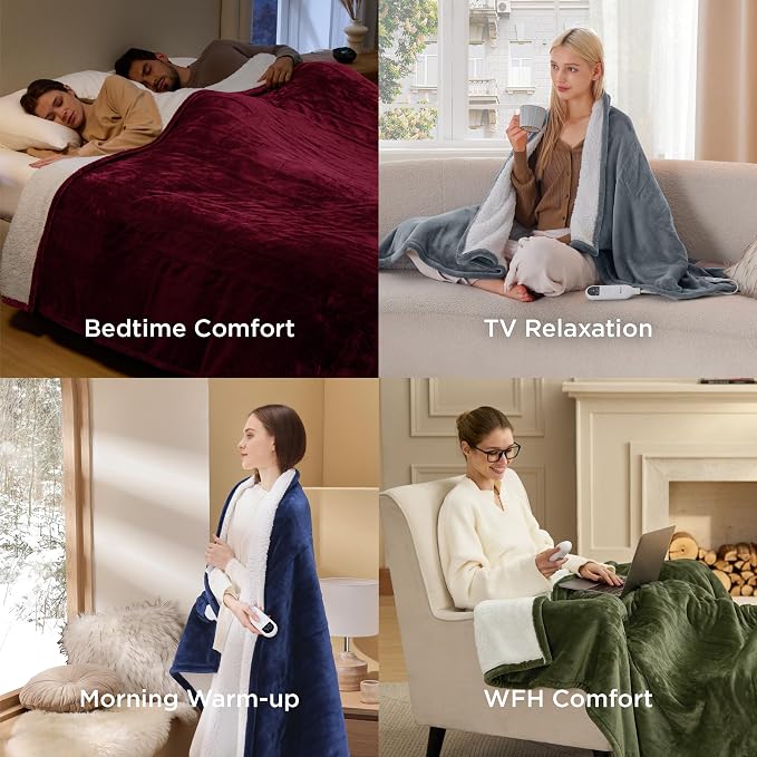 Bedsure Heated Blanket Throw, Soft Electric Blanket - Image 7