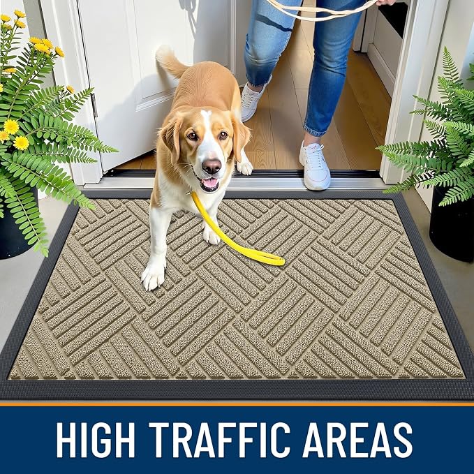 OLANLY Front Door Mat Outside Entrance 33x21, Waterproof Heavy-Duty Doormat | - Image 6