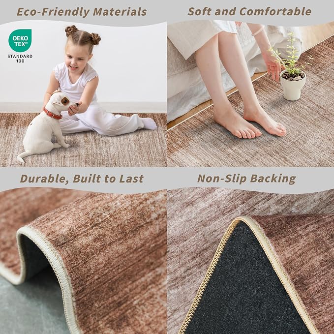 3x10 ft Hallway Runner Rug – Non-Slip Washable Solid Long Carpet Runner - Image 5