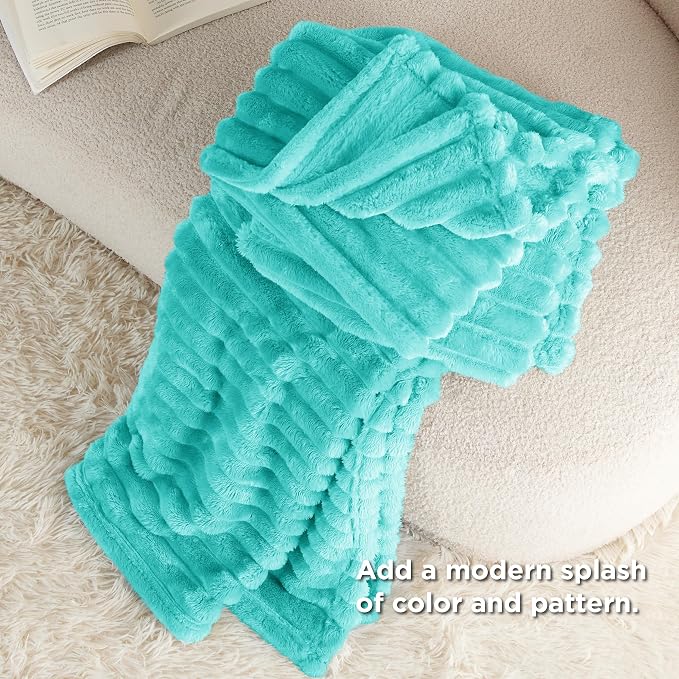 Bedsure Soft Twin XL Blanket for Bed Dorm Blue Fog 66"x90" | Birthday Gifts for - Image 5
