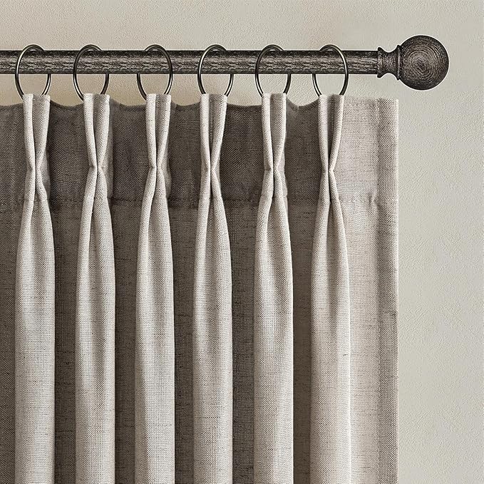 Topfinel Burlywood Pinch Pleated Curtains 84 Inches Long by Topfinel