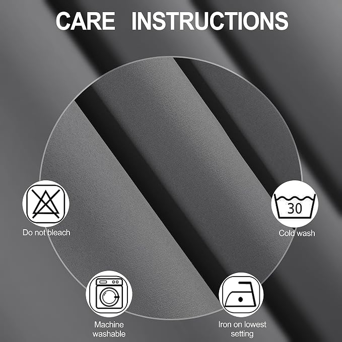 Frost Grey Blackout Curtains 40 x 63 Inch Length/Set of 2 Curtain - Image 4