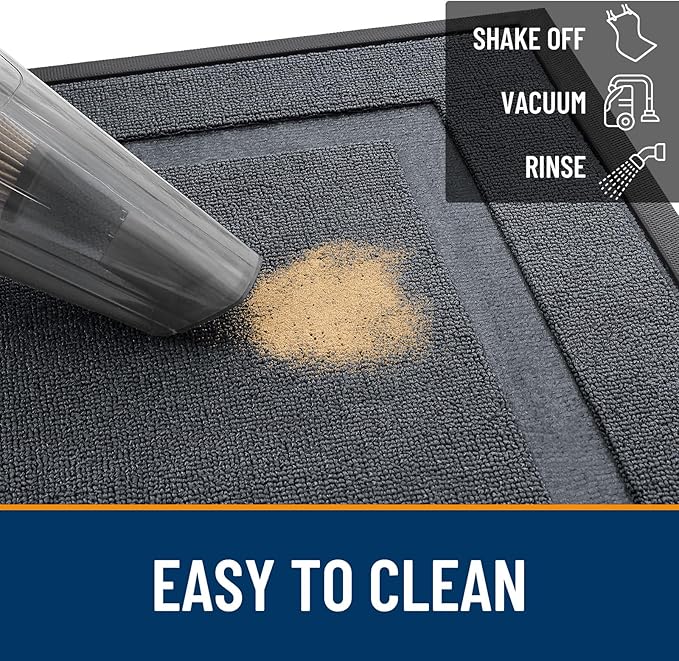 OLANLY Front Door Mat Outside 59x23, All-Season Heavy-Duty Rubber Doormat | - Image 5