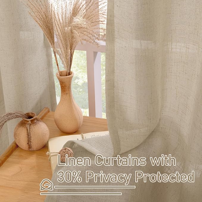 Brown Linen Curtains 72 inches Long - Image 5