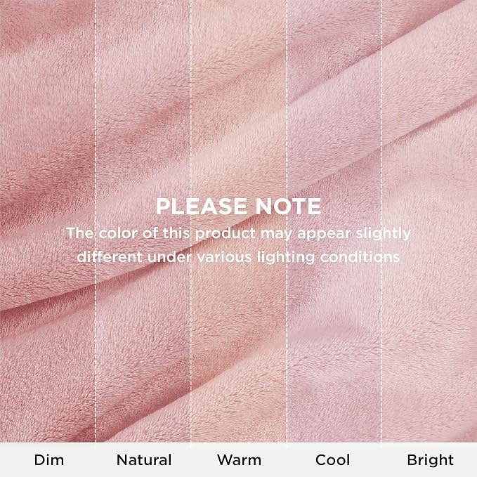 Bedsure GentleSoft Pink Fleece Throw Blanket - Image 8