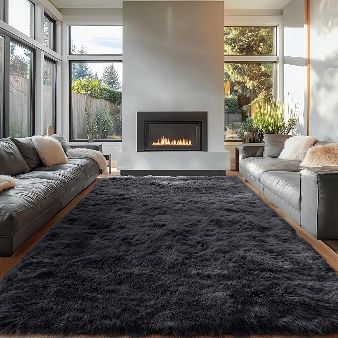 OLANLY 6x7 Area Rugs for Living Room Bedroom, Machine Washable Soft Fluffy - Image 3