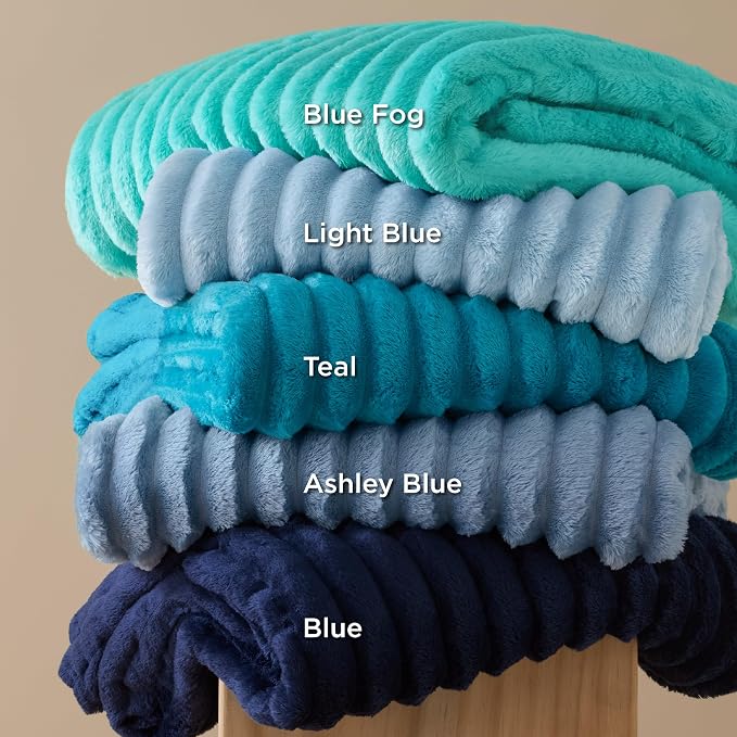 Bedsure Soft Twin Blanket for Bed Decor Gifts Teal 60"x80" | Birthday Gifts for - Image 8