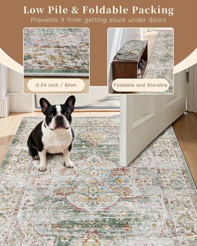Madane Washable Runner Rug 2x6 Runners - Image 6
