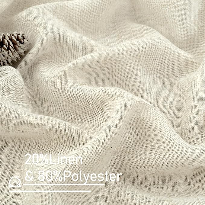 Short Kitchen Linen Curtains 30 Inch Length - Image 3