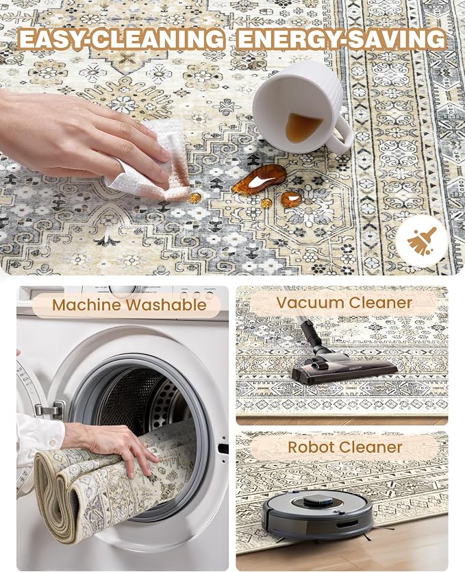 2x5 Rug Runner Non-Slip Washable Rugs - Image 8