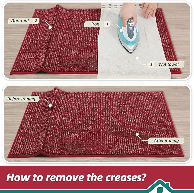 BEQHAUSE Dirt Trapper Door Mat 24" x 60", Non-Slip Washable Doormats, Low - Image 9
