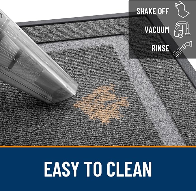 OLANLY Front Door Mat Outside 47x32, All-Season Heavy-Duty Rubber Doormat | - Image 6