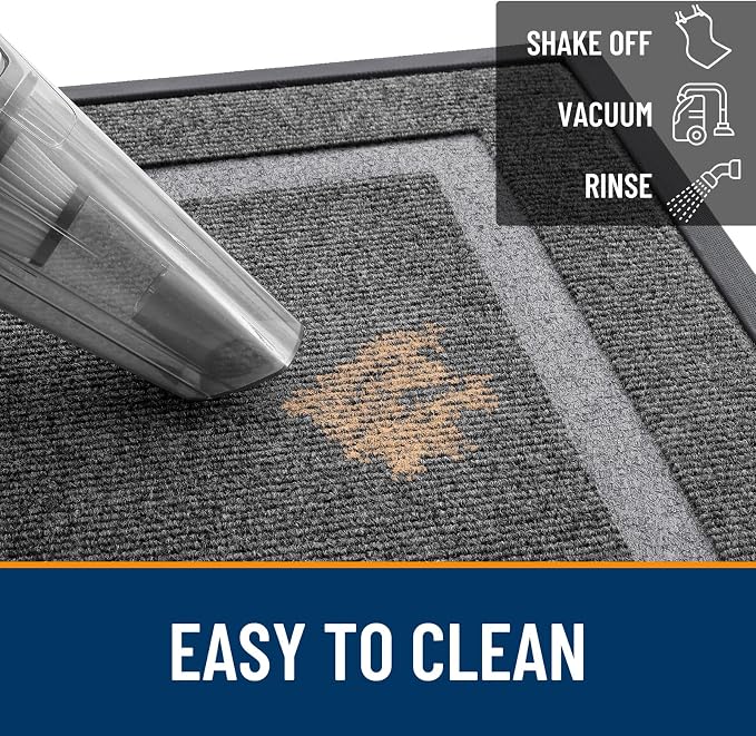 OLANLY Front Door Mat Outside 59x20, All-Season Heavy-Duty Rubber Doormat | - Image 6