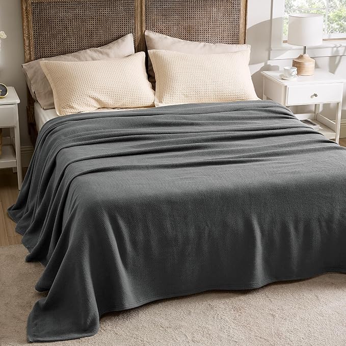 Bedsure GentleSoft 100% Cotton Blanket Queen Size - Image 5