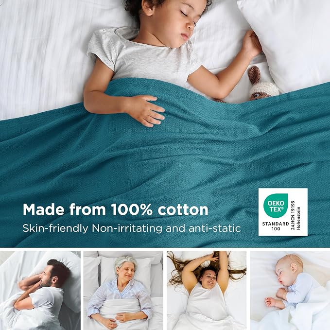 Bedsure GentleSoft 100% Cotton Blanket Twin XL Size - Image 2