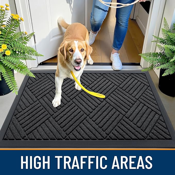 OLANLY Front Door Mat Outside Entrance 47x23, Waterproof Heavy-Duty Doormat | - Image 6