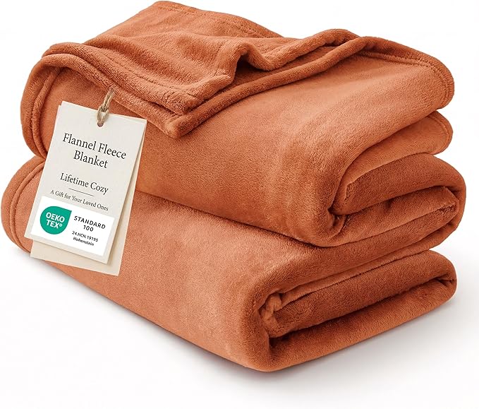 Bedsure GentleSoft Orange Fleece Throw Blanket by Unknown