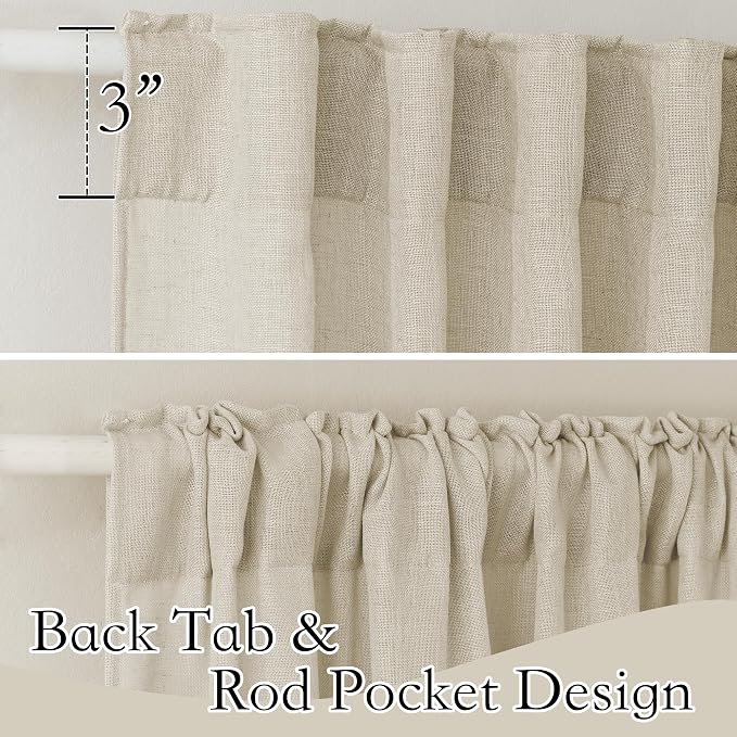 RYB HOME Linen Sheer Curtains - Image 2