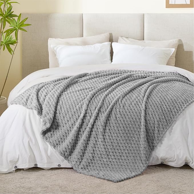 BEDELITE Grey Throw Blanket for Couch, Soft Cozy Gifts for Women, 50 * 60 | 3D - Image 5