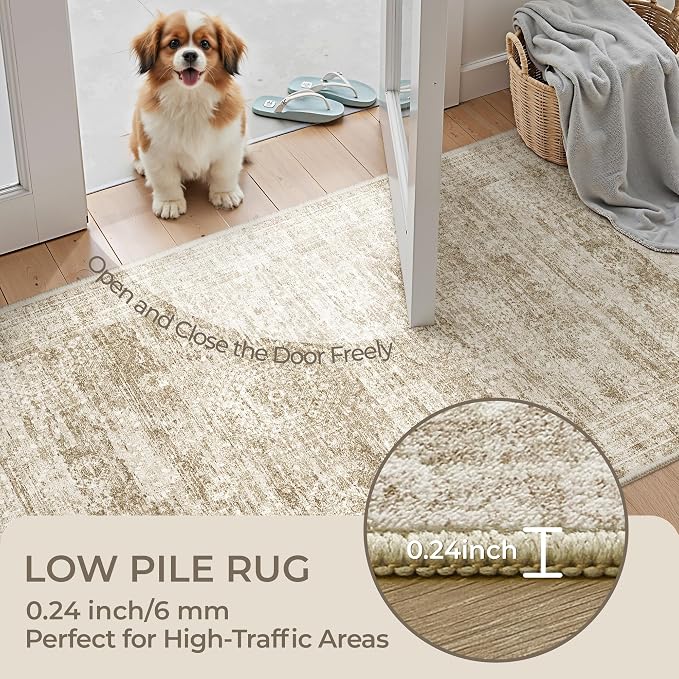 3x18 Runner Rug Non Slip, Washable Hallway Runner Rug, Living Room, Dining Room - Image 6