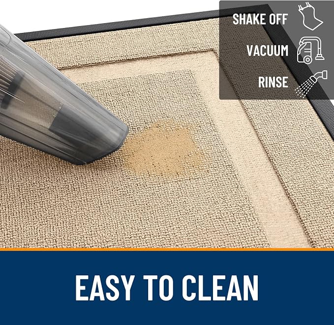 OLANLY Front Door Mat Outside 47x23, All-Season Heavy-Duty Rubber Doormat | - Image 5
