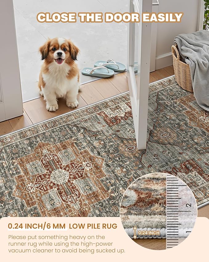 Hallway Runner Rug 2x12 Extra Long Washable Runner, Non Slip Runner - Image 6