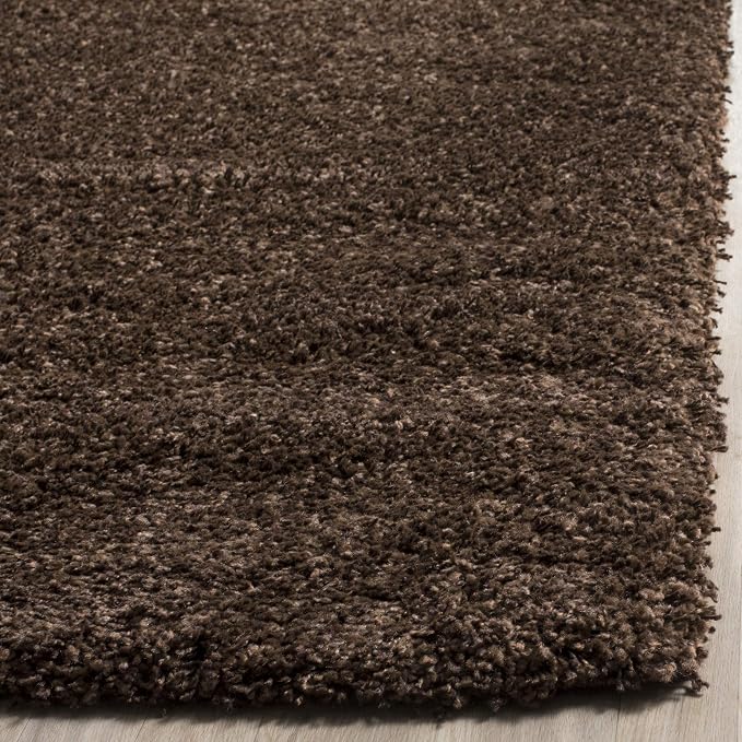 SAFAVIEH California Premium Shag Collection 6'7" x 6'7" Square Brown SG151 - Image 4