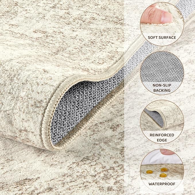 UERMEI 5x7 Washable Area Rug - Image 7