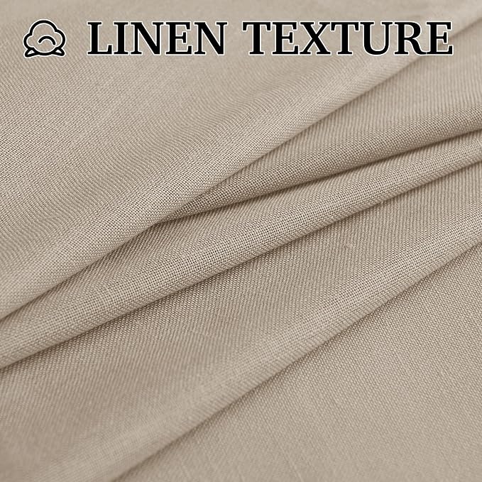 RYB HOME Linen Semi Sheer Curtains - Image 5