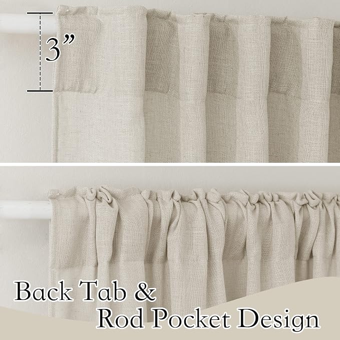 RYB HOME Extra Long Linen Curtains - Image 2
