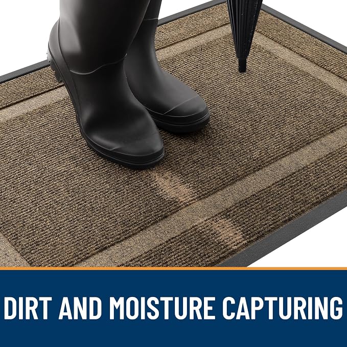 OLANLY Front Door Mat Outside 59x20, All-Season Heavy-Duty Rubber Doormat | - Image 5