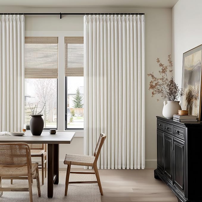Cream Natural Linen Pinch Pleat Curtains 78 Inches Long 2 Panels | 78 Inch - Image 7