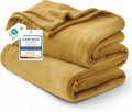 Bedsure GentleSoft Fleece Blankets King Size Gold Yellow by Unknown