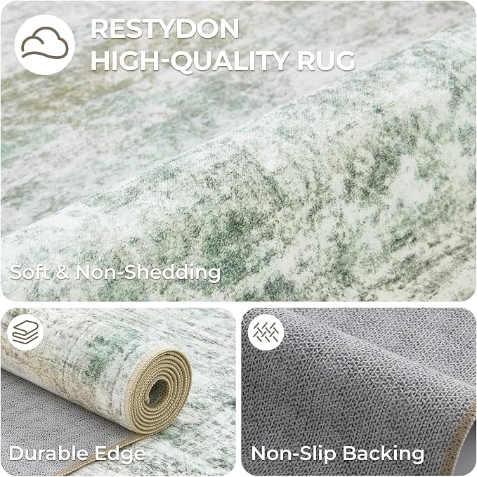 2x8 Runner Rug Non Slip, Washable Hallway Runner Rug, Nursery Room, Soft Runner - Image 7