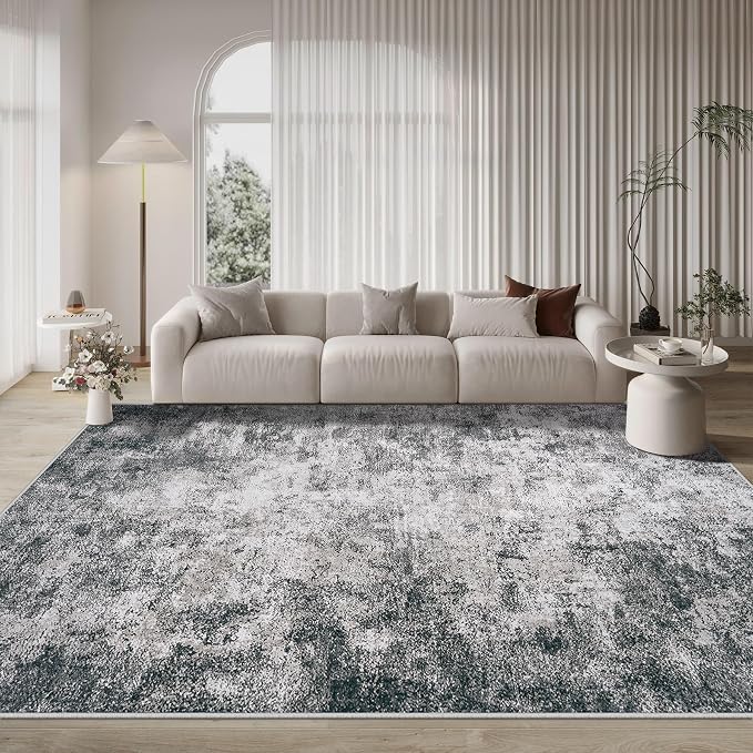 Aelenmu 9x12 Area Rugs for Living Room Bedroom Dining Room Washable Black | - Image 9