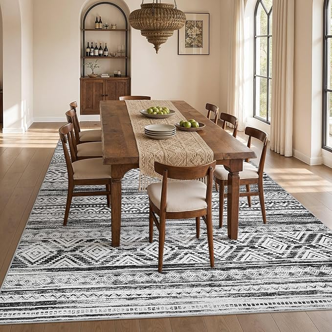 cotiled Boho 6x8 Area Rugs for Living Room: Soft Moroccan Washable Rug | Stain - Image 6