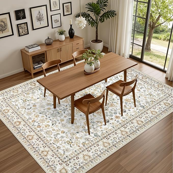 4x6 Area Rugs Living Room: Washable Vintage Rug - Image 5