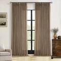 Dutch Cocoa Linen Pinch Pleated Light Filtering Curtains 102 Inches Long | Semi by Twodrapes