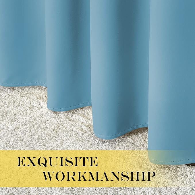 NICETOWN Teal Blue Blackout Curtains - Image 5