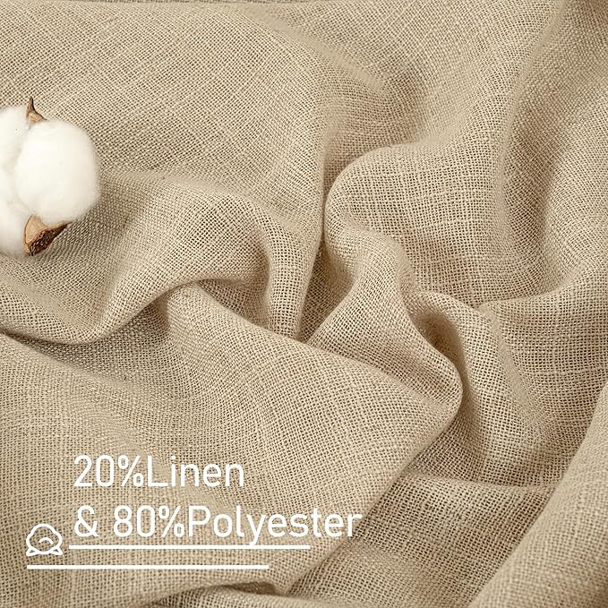 Brown Linen Curtains 72 inches Long - Image 2