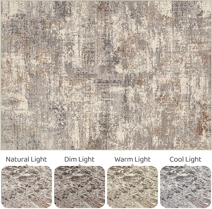 LOONGRUG 8x10 Area Rugs Washable Large Neutral Modern Living Room Rug | - Image 9
