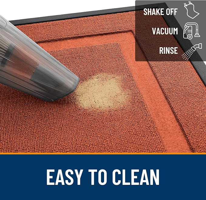 OLANLY Front Door Mat Outside 59x23, All-Season Heavy-Duty Rubber Doormat | - Image 5
