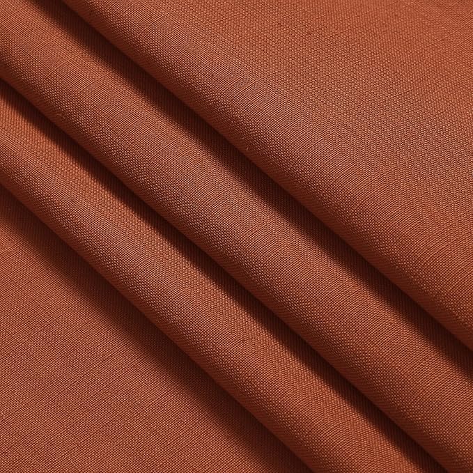 Extra Long Curtains 132 inch Length 2 Panels Back Tab Terracotta Curtains - Image 2