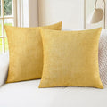 CaliTime Decorative Couch Throw Pillow Covers 16 X 16 Inches Gold | Pack of 2 by CaliTime